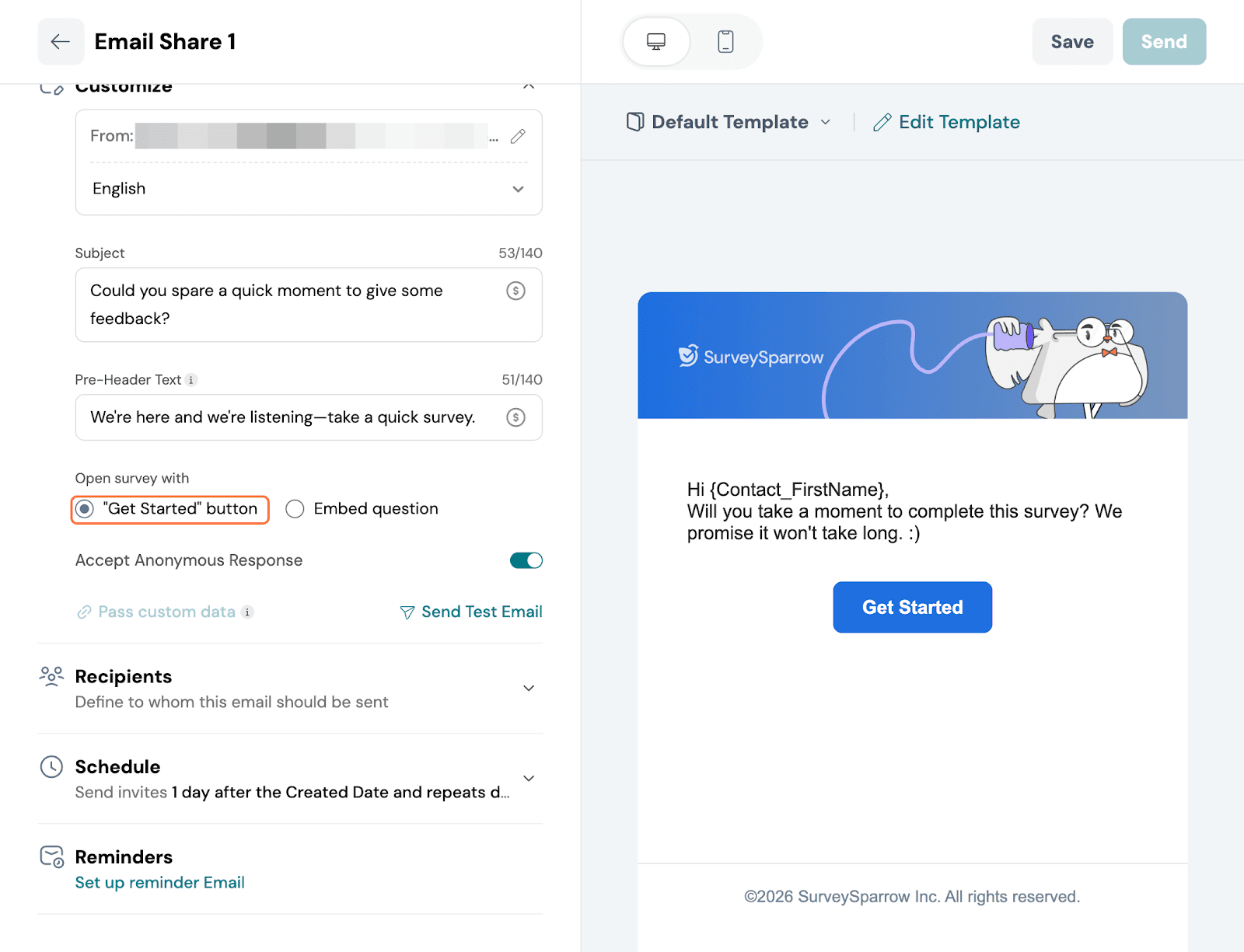 Click on "Get Started" button